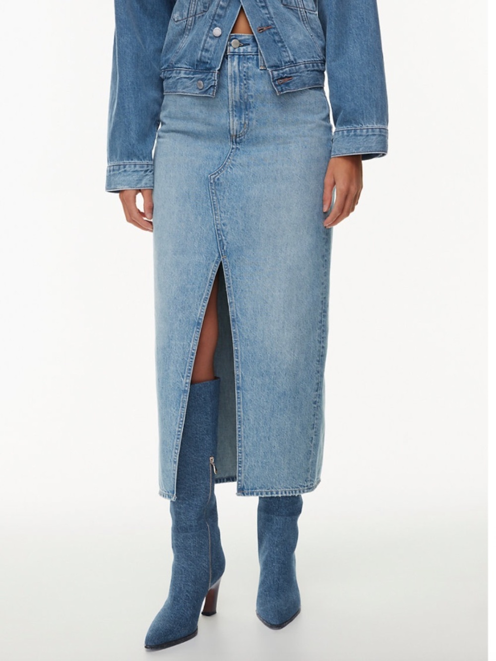 Aritzia Denim Forum 90s Vintage Maxi Jean Skirt